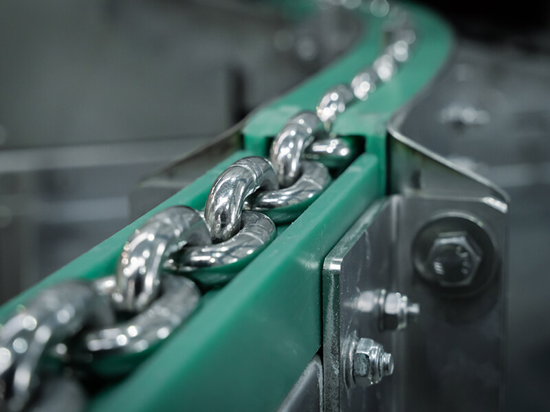 High-alloy, stainless steel conveyor chains from cromox®