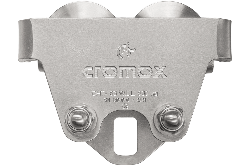 Hoist-trolley made of cromox® stainless steel (front view)