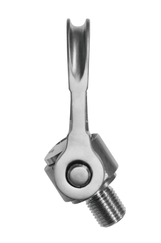 Lateral view of the swivel lifting point